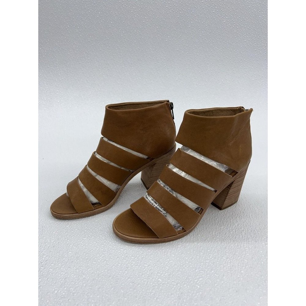 Frye Tash Pumps Sandals Peep Toe Gladiator Strappy Suede Sandal Women Size 7.5